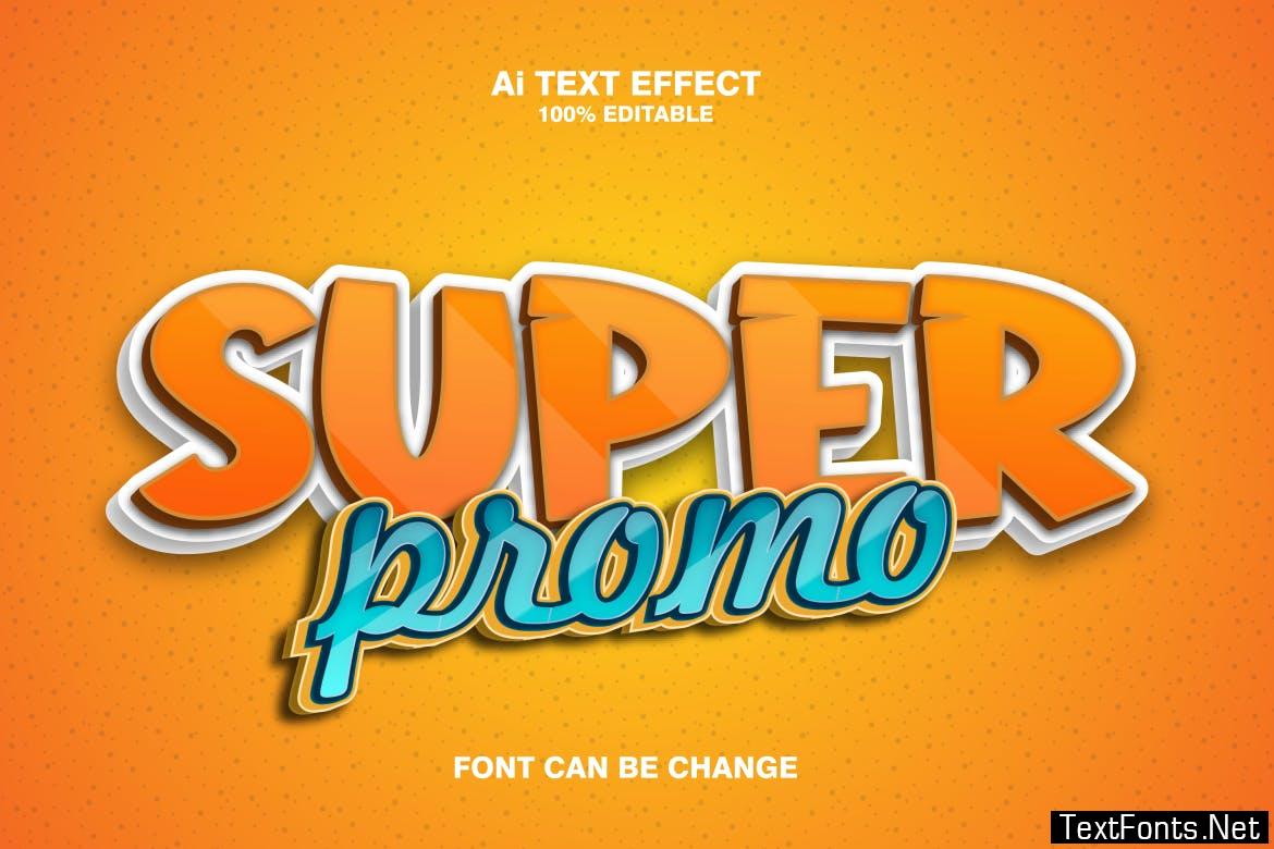 Super Promo 3d Text Effect