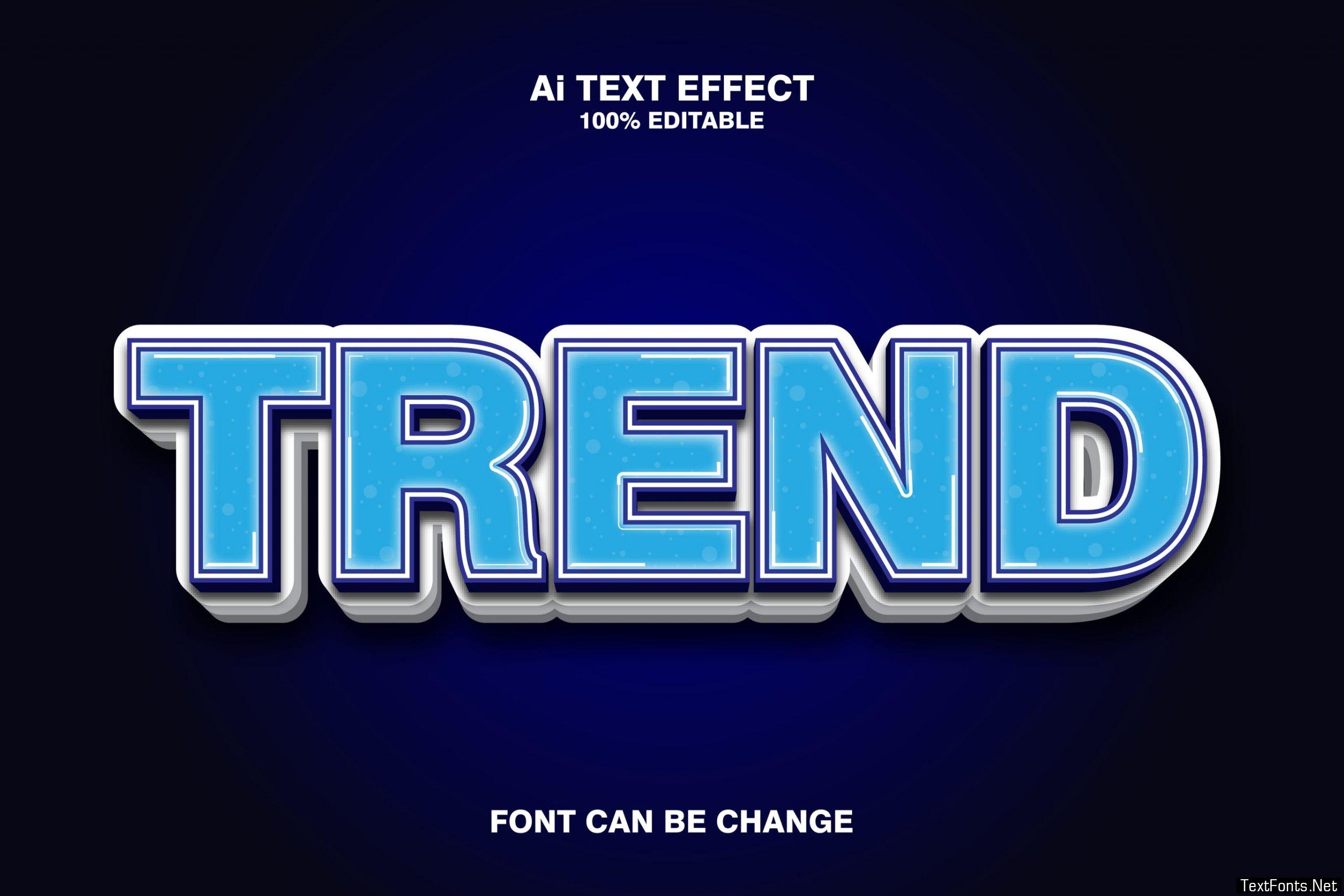 Trend 3d Text Effect