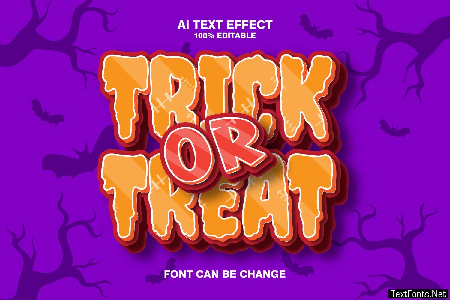 Trick Or Treat 3d Text Effect