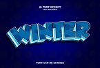 Winter 3d Text Effect
