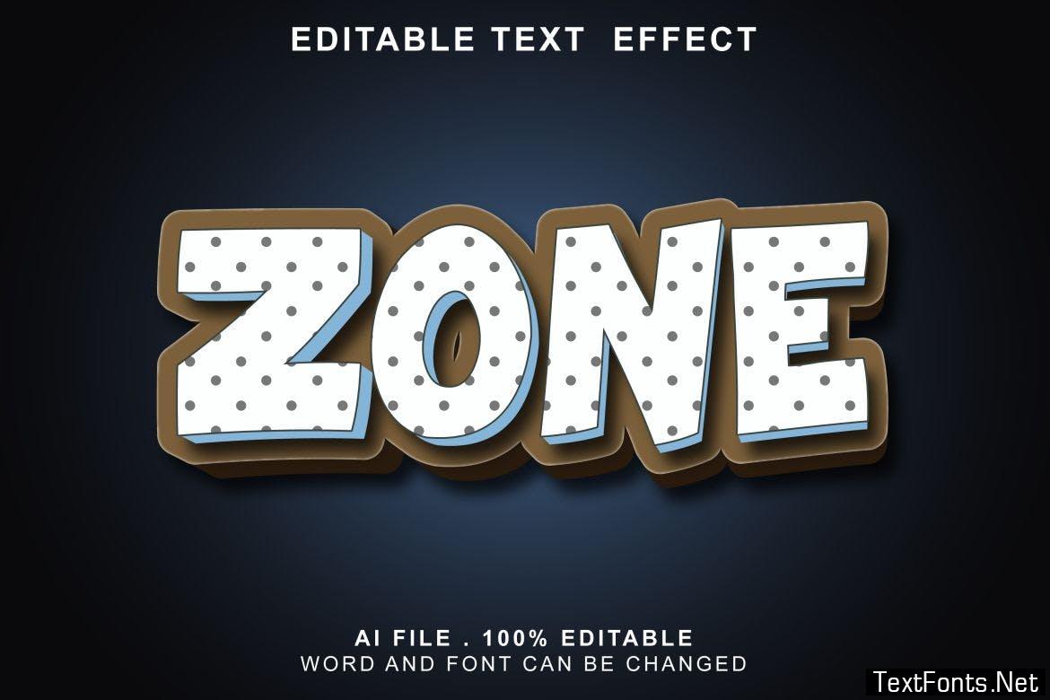 Zone 3d Text Effect