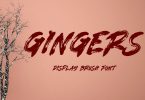 AM GINGERS - Display Brush Font