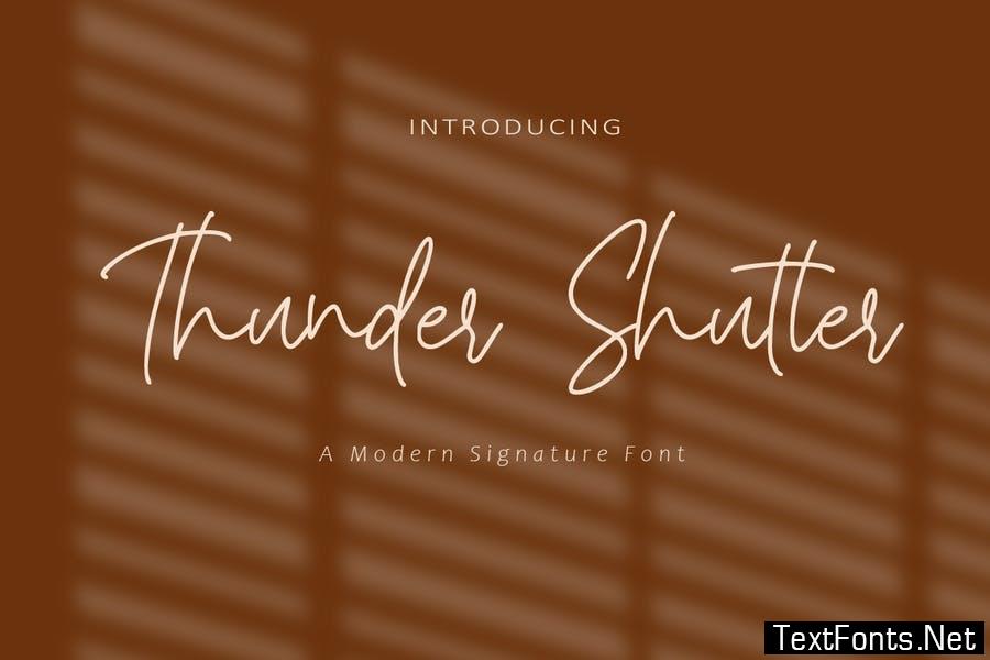 AM Thunder Shutter - Signature Font