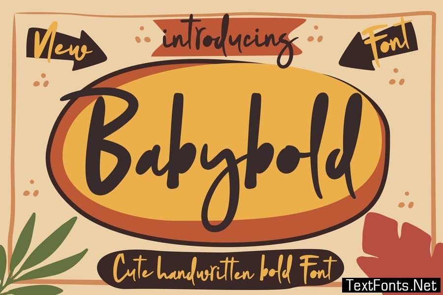Babybold - Cute Handwritten Bold Font
