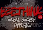 Bee Think - Rough Brush Typeface Font