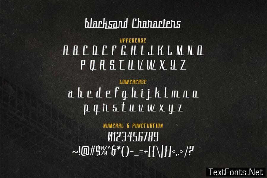 Black Sand Typeface Font