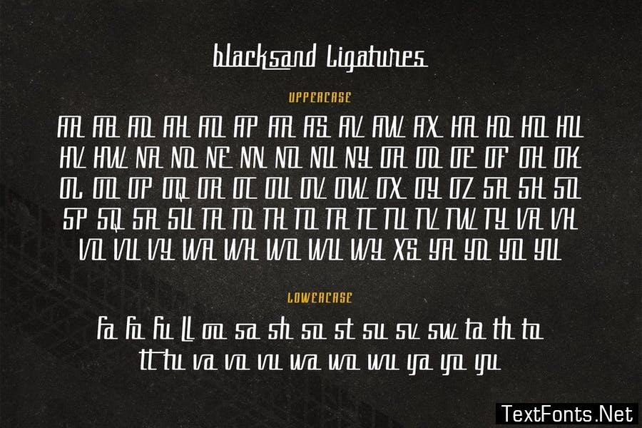 Black Sand Typeface Font