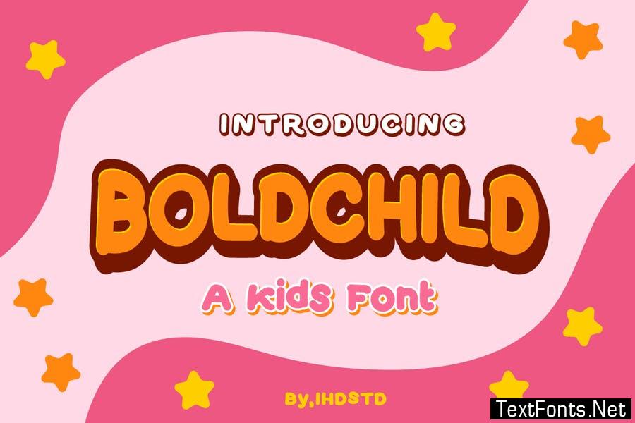 Boldchild Kids Typeface Font