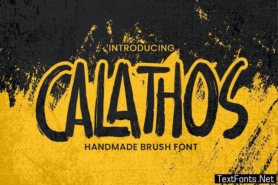 Calathos - Handmade Brush Font