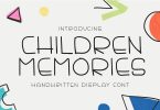 Children Memories - Handwritten Display Font