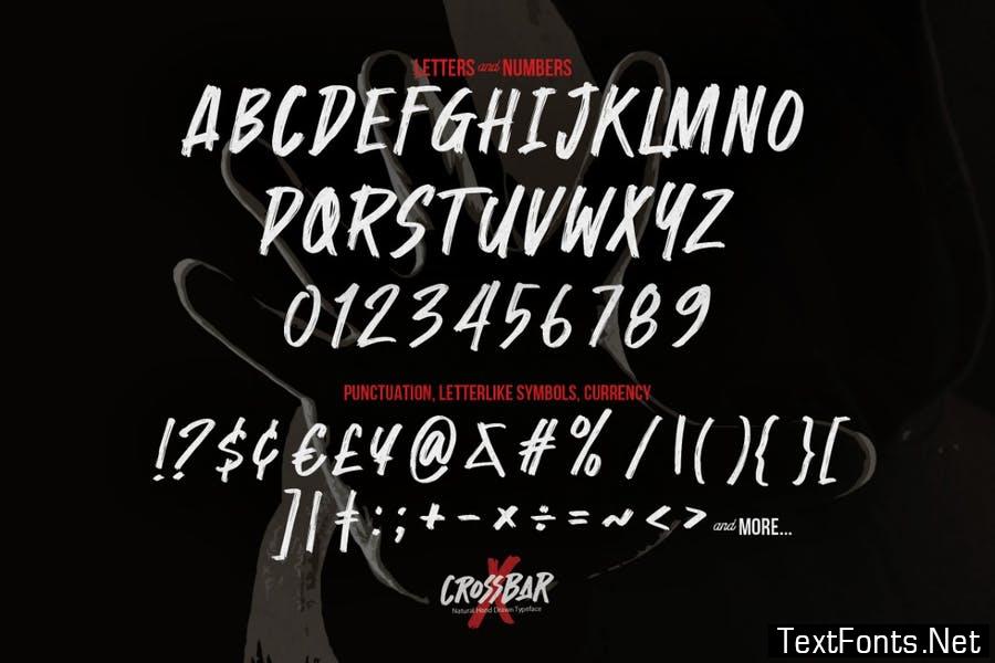 Crossbar - Natural Hand Drawn Typeface Font