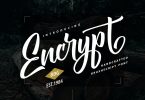Encrypt | Handcrafted Brush Script Font