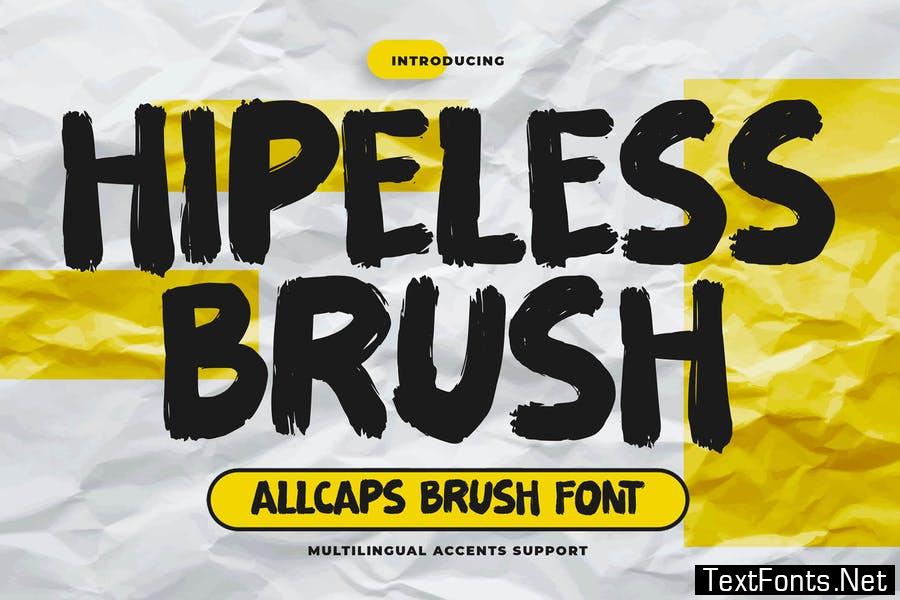 Hipeless Brush - All Caps Brush Font