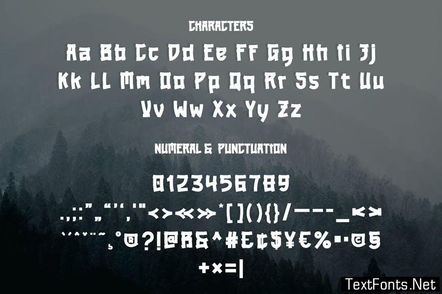 MAREKA - Japanese style font