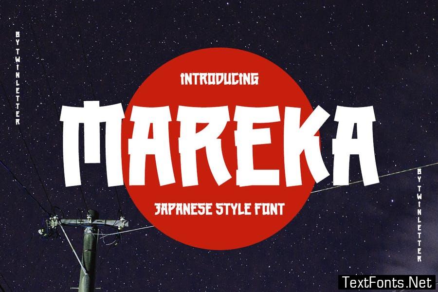 MAREKA - Japanese style font