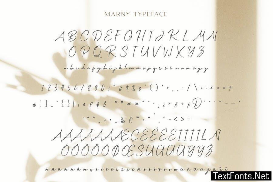 Marny - Stylish Signature Typeface Font