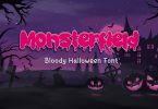 Monsterfield - Bloody Scary Halloween Font