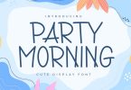Party Morning - Handwritten Display Font