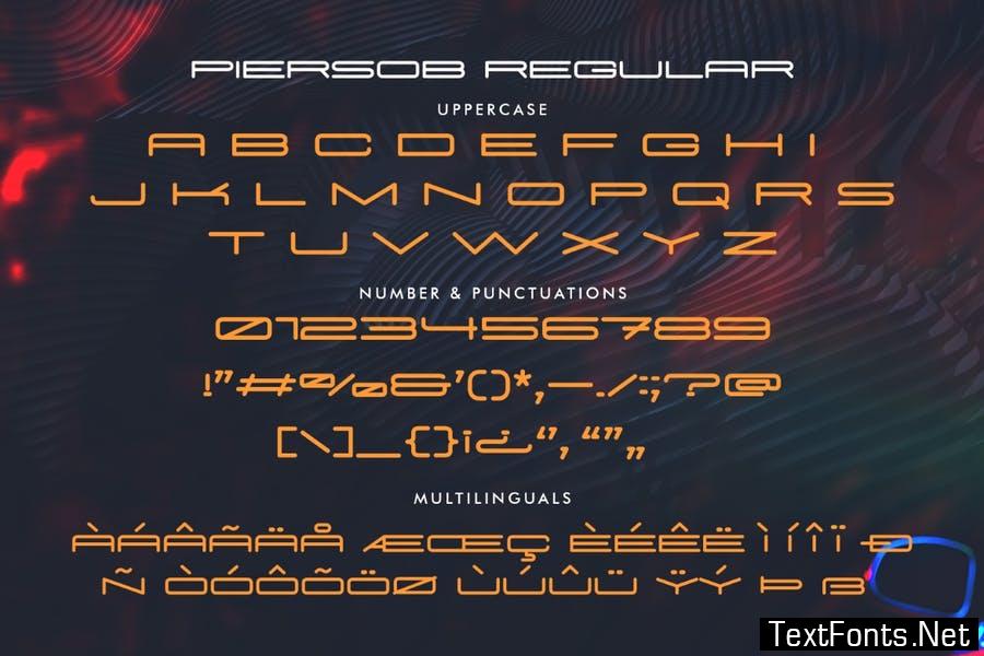 Piersob - Extended Display Sans Serif Font