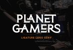 Planet Gamers - Ligature Logo Serif Font