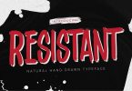 Resistant - Natural Hand Drawn Typeface Font