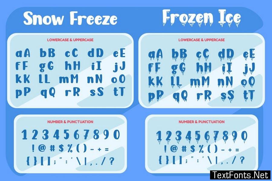 Snow Freeze - Quirky Winter Font