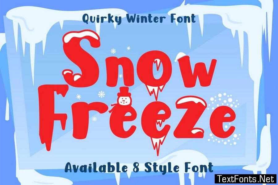 Snow Freeze - Quirky Winter Font