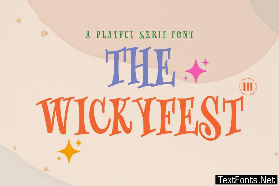 The Wickyfest - A Playful Serif Font