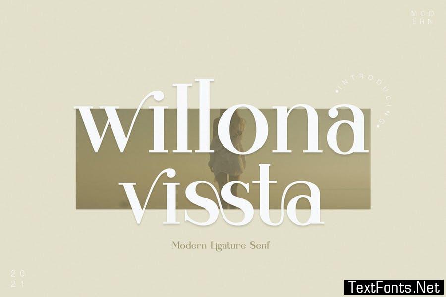 willona vissta Modern Ligature Serif Font