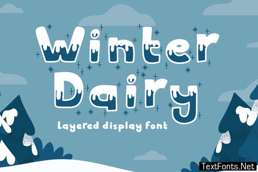 Winter Dairy - Christmas Font