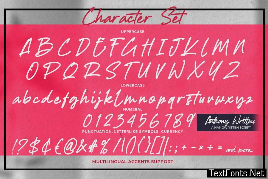 Anthony Writters - A Handwritten Script Font
