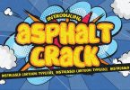 Asphalt Crack - Distressed Cartoon Typeface Font