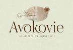 Avokovie - Beauty Aesthetic Elegant Serif Font