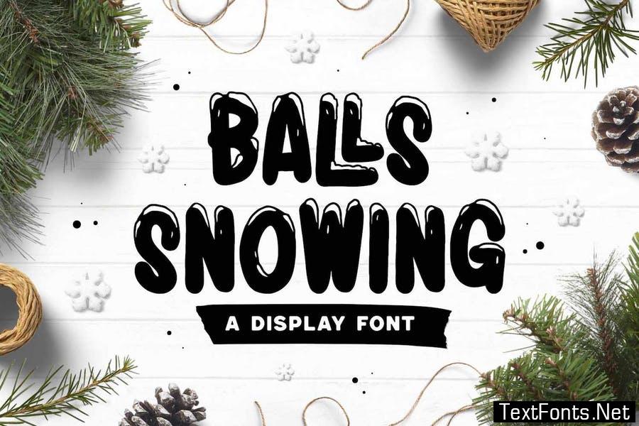 Balls Snowing Font