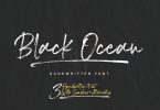 Black Ocean Brush Font