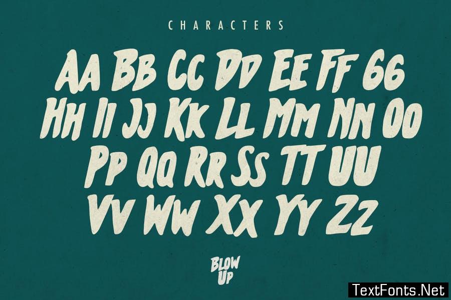 Blow Up Typeface Font