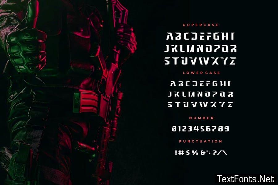 Brigade - Modern Techno Military Font Typeface Font