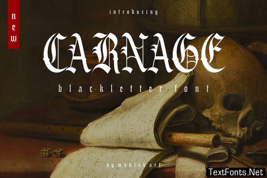Carnage | Modern Blackletter Font