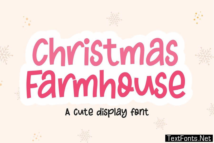 Christmas Farmhouse - Cute Display Font