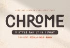 Chrome - Headline Vintage Sans Serif Font