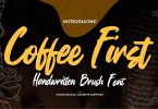 Coffee First - Handwritten Brush Font