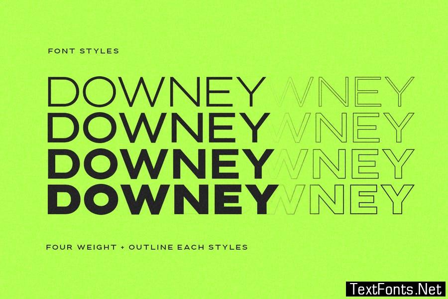 Downey - Powerful Wide Sans Font