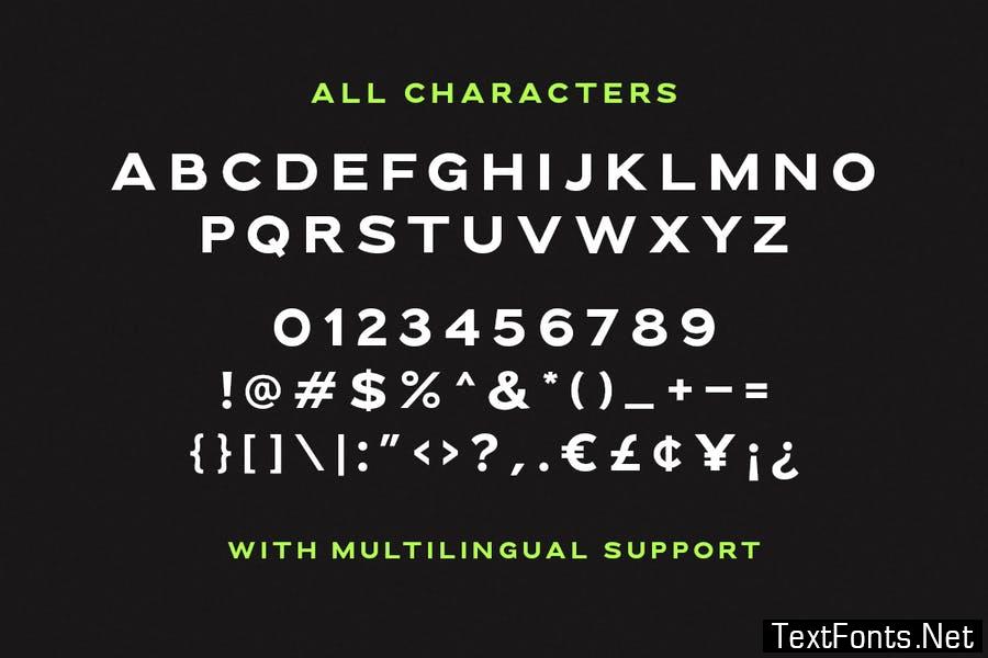 Downey - Powerful Wide Sans Font