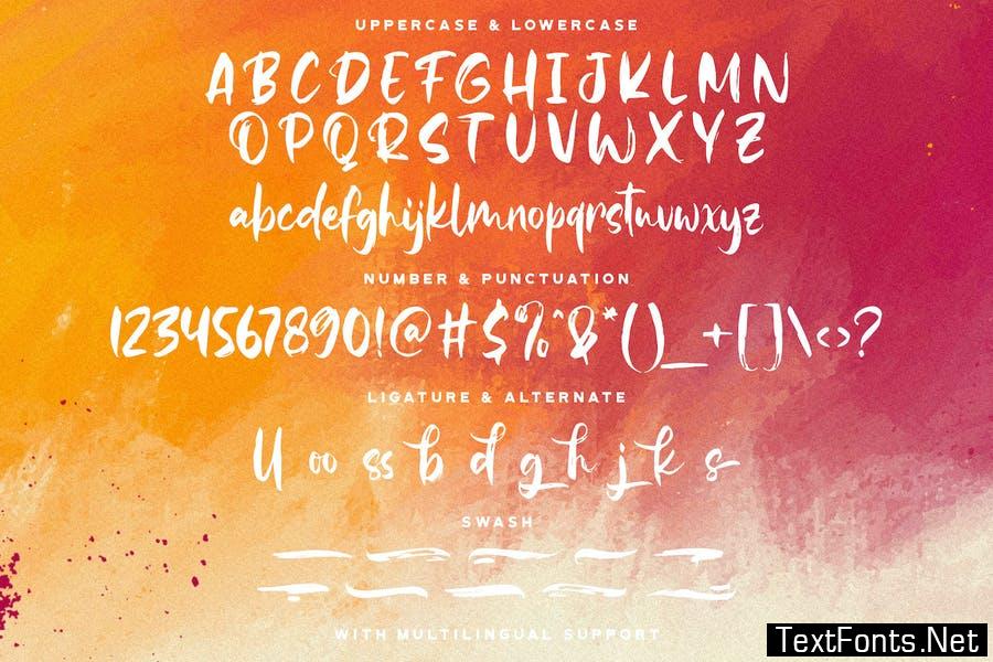 Famous Brush - Textured Brush Font