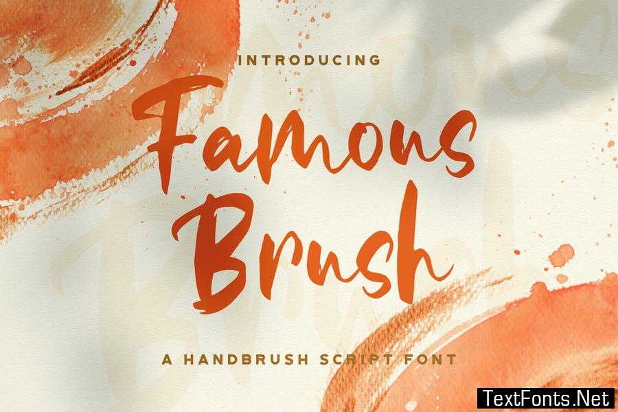 Famous Brush - Textured Brush Font