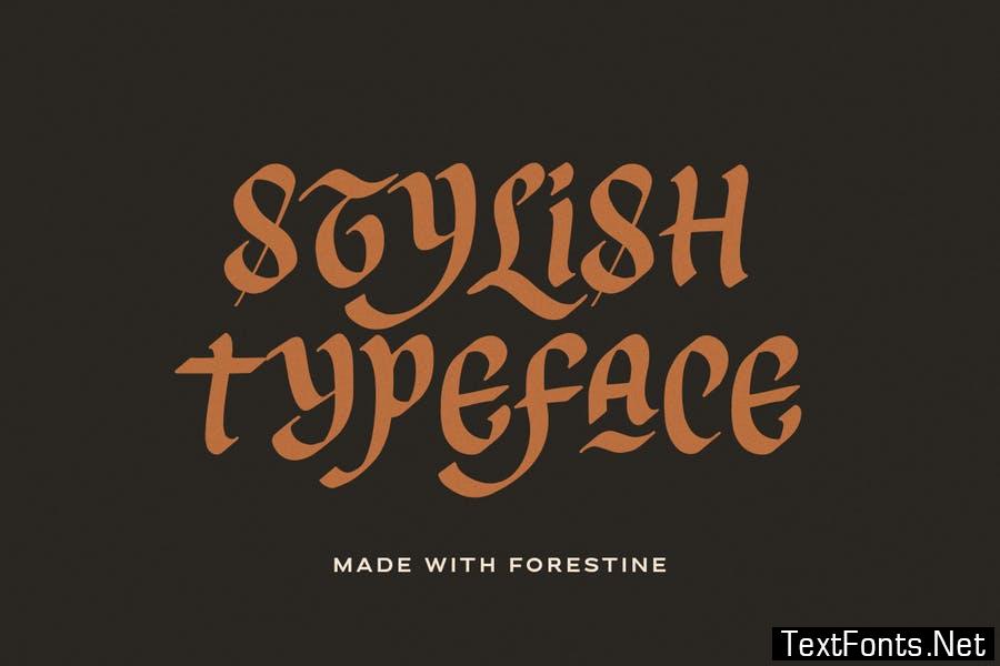 Forestine - Stylish Blackletter Font