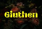 Giuthen - Modern Psychedelic Sans Serif Font