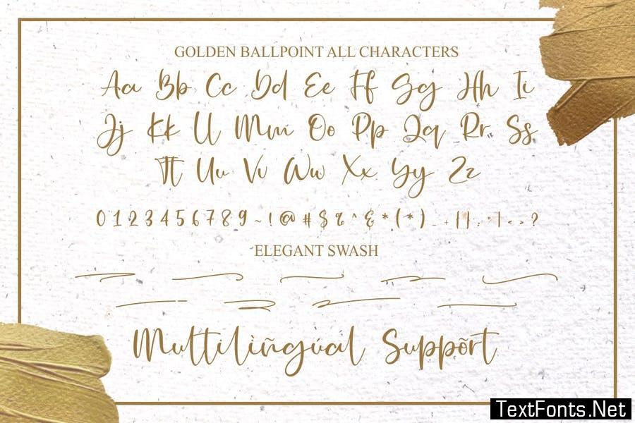 Golden Ballpoint Font