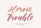 Heroic Trouble Script Font YH