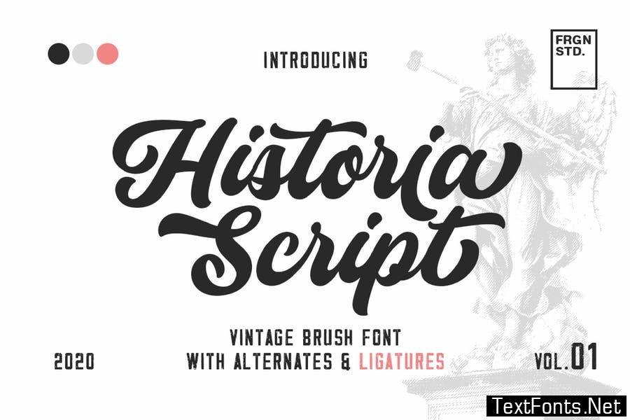 Historia Script Font